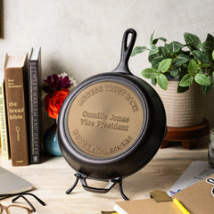 Custom Engraved Text Skillet