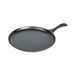 10.5 Inch Seasoned Cast Iron Xolo Sugar Skull Griddle with Deluxe Handle Holder